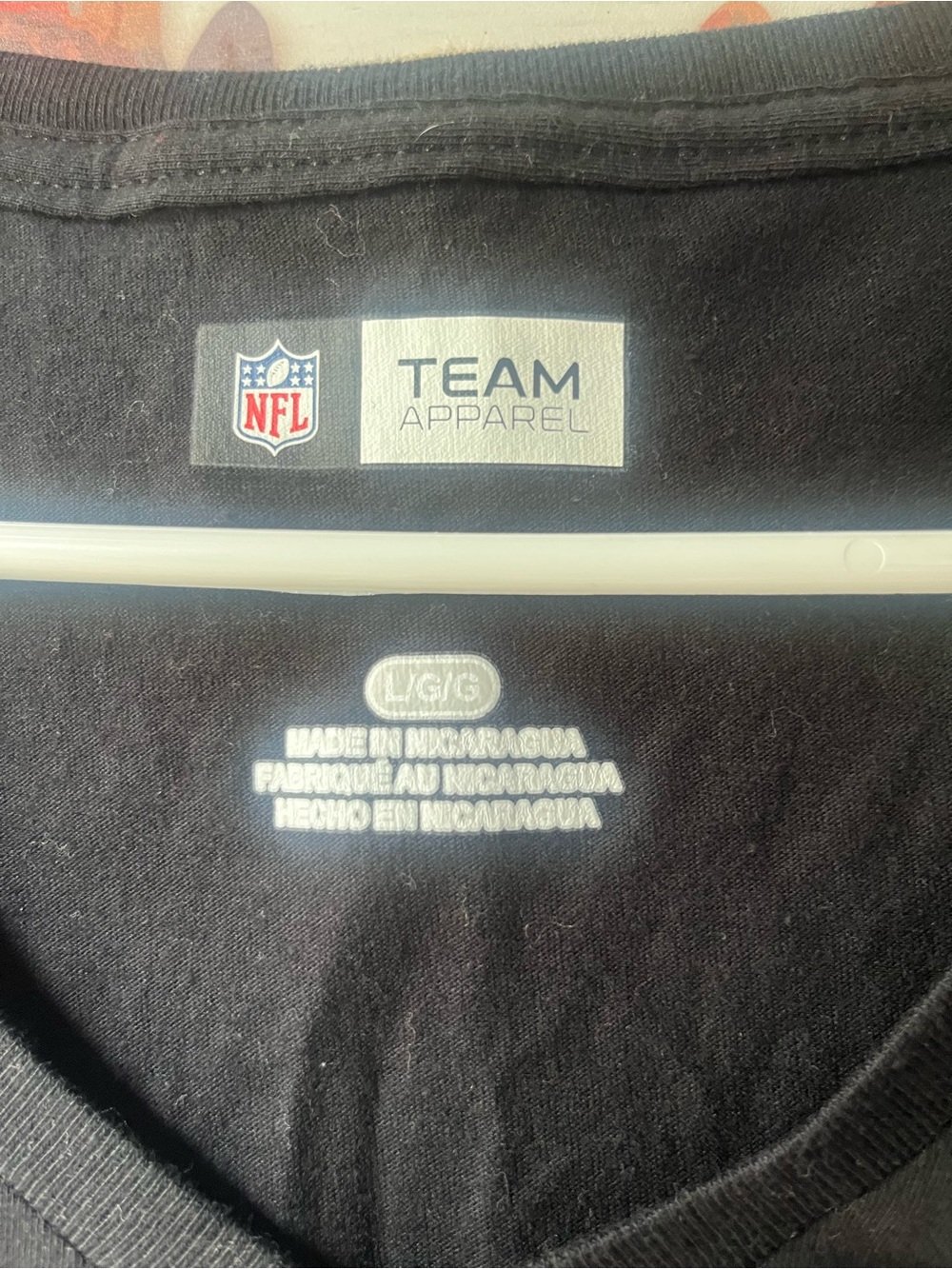 NFL Team Apparel Black Short Sleeve Crew Tee